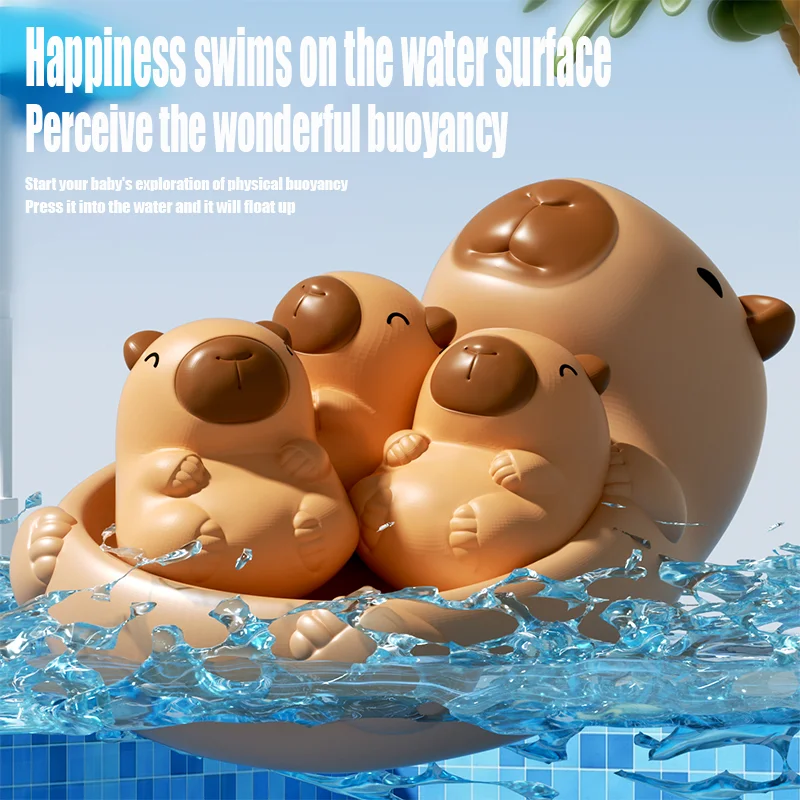 Söt kapybara-inspirerad vattenlek-leksak för bad och lek 2 Söt kapybara-inspirerad vattenlek-leksak för bad och lek - Bild 2