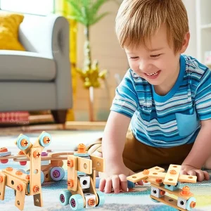 DIY Mutter- och Skruvverktygsset – STEM byggleksak för barn (med eller utan elektrisk borr och verktygslåda)