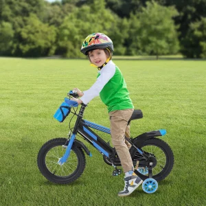 14-tums barncykel med stödhjul och vattenflaska, justerbar sadel 9 14-tums barncykel med stödhjul och vattenflaska, justerbar sadel