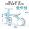 4-hjuls balanscykel för bebisar 12–24 månader – Pedalfri balanscykel för pojkar och flickor från 1 till 2 år