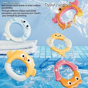 Badleksak: Octopus med 5 ringar – sensorisk vattenlek för småbarn (bad, pool eller strand) 11 Badleksak: Octopus med 5 ringar – sensorisk vattenlek för småbarn (bad, pool eller strand)