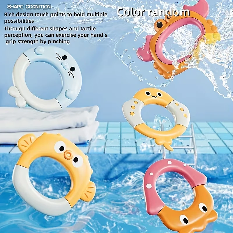 Badleksak: Octopus med 5 ringar – sensorisk vattenlek för småbarn (bad, pool eller strand) 5 Badleksak: Octopus med 5 ringar – sensorisk vattenlek för småbarn (bad, pool eller strand) - Bild 5