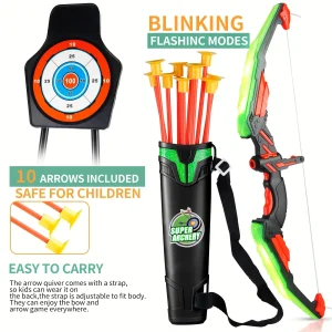 LED-bågskytte lekset – 1-delat kit för utomhusäventyr och fest 11 LED-bågskytte lekset – 1-delat kit för utomhusäventyr och fest