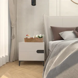 Handvävd förvaringskorg med lock – rektangulär låda för kläder och småsaker (3 fack)