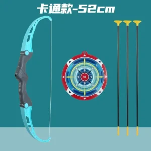 Barns båge och pilset – utomhus bågskytte leksaksset för barn 4–12 år med 3/8-tums sugproppspilar, mål och pilhållare