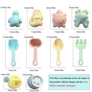 11/5/1 st Sand- och vattenlekset med hopfällbar hink – sommarleksaker för barn utomhus