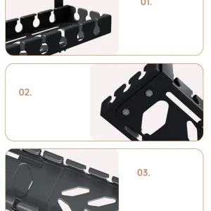 Kabelhållningsbricka under skrivbordet – Kabelorganisatör för sladdar och laddkablar