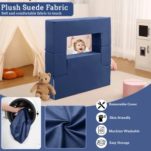 6-delat modulärt barnsoff-set – mjukt skumfyllt och tygklätt 12 6-delat modulärt barnsoff-set – mjukt skumfyllt och tygklätt