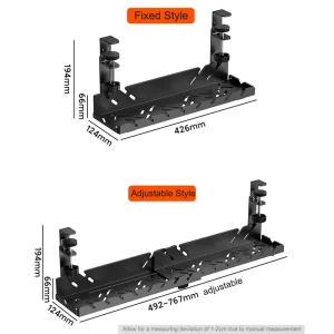 Under skrivbordet kabelränna utan borr – tvåhåls kabelkanal och kabelorganisator
