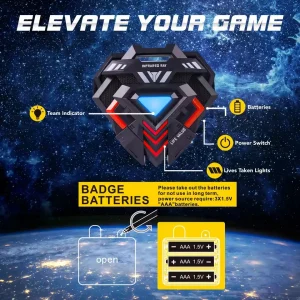 Laserpistolset för två spelare – Leksaksskjutning i sci-fi stil, inomhus/utomhus