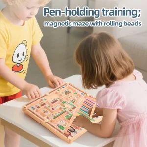 En magnetisk labyrint – avancerat pussel för barn som främjar matematisk logik, kognitiv klassificering, utbildningsintelligens samt visuell och intellektuell utveckling och uppmuntrar praktisk lek och hjärnbaserat lärande