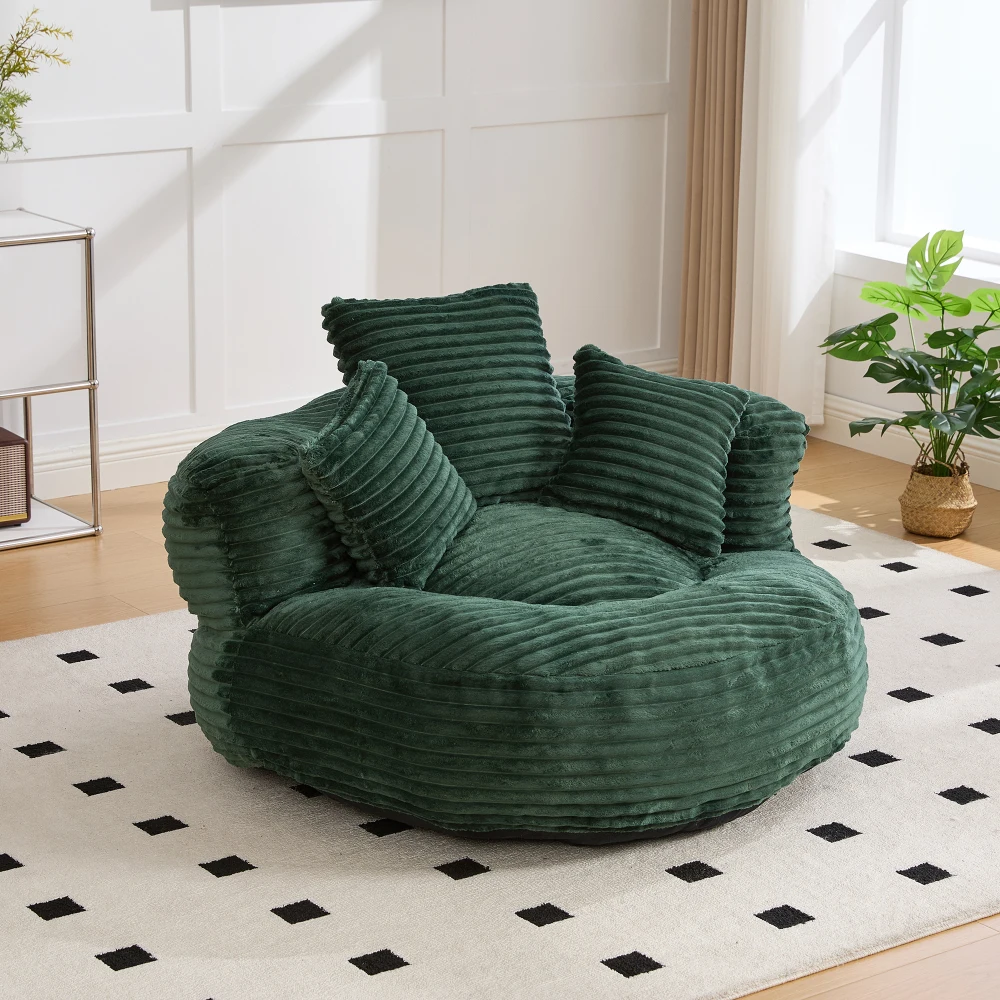 Corduroy Sitsväska – hållbar och bekväm lounge-stol med hög rygg och 3 kuddar 8 Corduroy Sitsväska – hållbar och bekväm lounge-stol med hög rygg och 3 kuddar - Bild 8