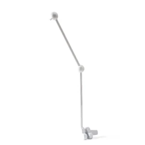 Träspjälsängsmobil med björn i mjuk filt – vaggande musiklåda och hängfäste