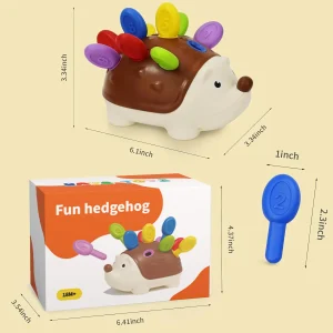 Igelkott Montessori-lärleksak för finmotorik, räknande och koncentration