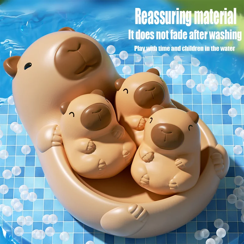 Söt kapybara-inspirerad vattenlek-leksak för bad och lek 3 Söt kapybara-inspirerad vattenlek-leksak för bad och lek - Bild 3