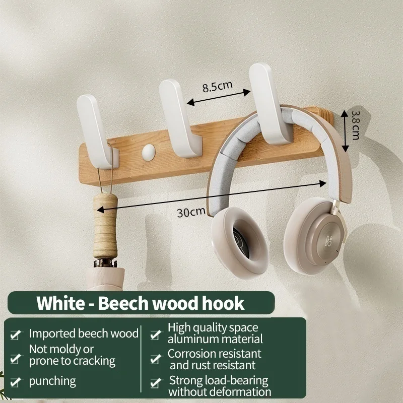 wood A white 3hooks