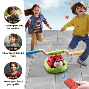 Musiklekset 3 i 1: Hopp-, ringkastningslek och raketstart för barn