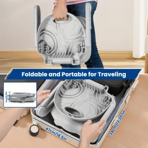 Justerbar mångfunktionell barnmatstol – portabel plastbarnstol för hemmabruk