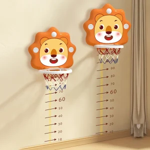 1-set barnbasketset med sugkoppsmontering utan borrning – inomhusbasket för hemmabruk