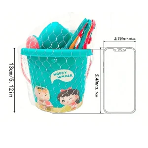 Alternative view of 18-delat sandsats för strand och pool – tålig plast, utomhuslek för barn