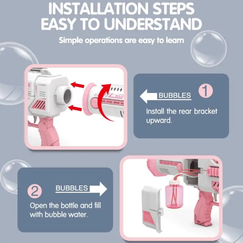 Elektrisk bubbla-pistol i rymdstil med ryggsäck och ljus 5 Elektrisk bubbla-pistol i rymdstil med ryggsäck och ljus - Bild 5