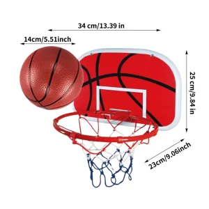 Interaktivt inomhusbasketset med två bollar – lekset för barn i vardagsrum och sovrum