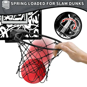 Mini basketkorg för barn med elektronisk poängräkning – backboard för inomhus och utomhus