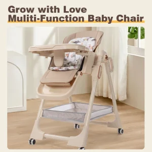 Alternative view of Ultra-stabil pyramidbarnstol med anti-tipp-design, fem nivåers höjdjustering och avtagbar bricka