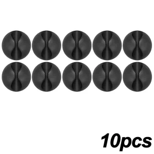 Mini kabelorganisatör – självhäftande kabelhållare för USB-laddning, skrivbord och bil (5/50 st)