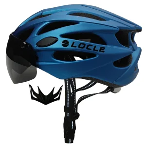 Integrerad cykelhjälm med visir — ultralätt PC/EPS, storlekar M–XL