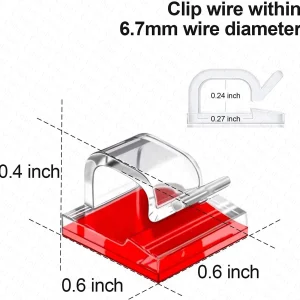 Kabelklämmor för kabelhantering med självhäftande fästen