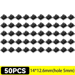 Självhäftande kabelklämmor för kabelhantering (5–50 stycken)