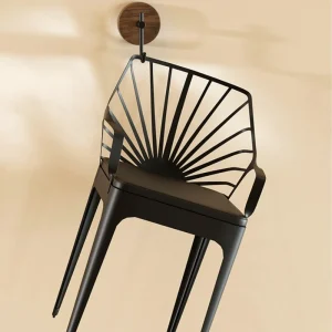 Väggmonterad valnötträ-hängare utan borrning – självhäftande klädhängare/nyckelhållare