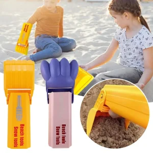 Stor leksaksgrävararm med flexibel grävklor – för sand, snö och jord utomhus