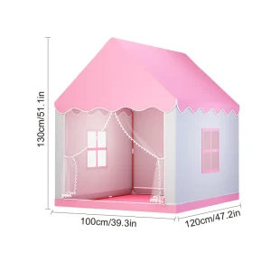 Prinsess-sagotält: hemlig lekplats för barn – portabelt husformat lek-tält