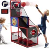 Arcade-basketspelset för inomhus- och utomhusbruk – enkel uppsättning med pump och bollar, perfekt present till högtider och födelsedagar