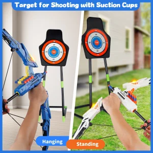 Blå/vit båg- och pil-leksak för barn – För inomhus- och utomhuslek, perfekt present till högtid eller skolstart