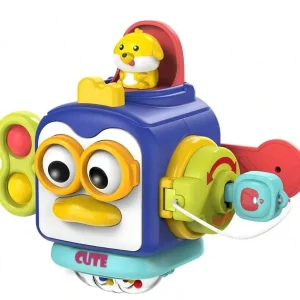 Montessori 10-i-1 Aktivitetskub – sensorisk och finmotorisk leksak för små barn