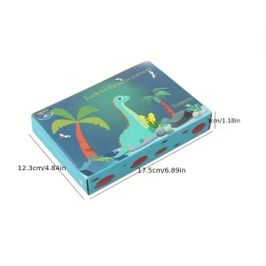 Alternative view of Barnens minnesmatchningsspel i trä med utbildande dinosaurier, djur och havstema – hitta lika par