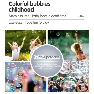 Elektrisk bubbla-pistol i rymdstil med ryggsäck och ljus 13 Elektrisk bubbla-pistol i rymdstil med ryggsäck och ljus