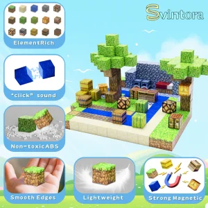 Magnetiska byggklossar – 32-delars magnetiskt blockset