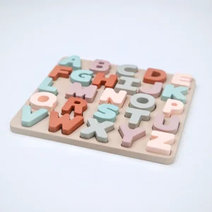 Silikon ABC-pussel med stora och små bokstäver