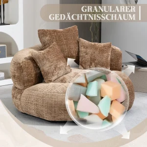 Vardagsrummets högryggade avslappningsfåtölj – rund loungesoffa med tre kuddar, hållbar komfort, enstols gamingsoffa för sovrum 13 Vardagsrummets högryggade avslappningsfåtölj – rund loungesoffa med tre kuddar, hållbar komfort, enstols gamingsoffa för sovrum