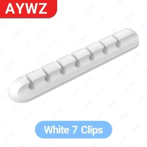 Självhäftande kabelhållareclips för kabelhantering – kabelorganisatör för skrivbord, USB-laddning och strömkablar