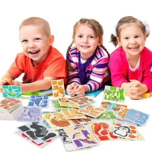 30 st 3D-skum pussel med djur – Montessori-inspirerade DIY-leksaker och pusselset