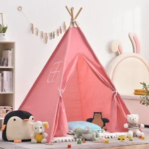 1,35 m barnens tält – inomhuslek i teepee-stil