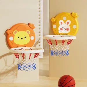 Barnens inomhusbasketkorg för kast – hopfällbar och väggmonterad – lekfullt barnpresent