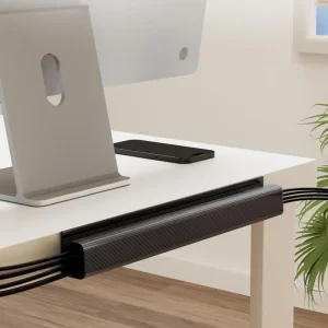 Under skrivbordet kabelorganizer 40 cm – Självhäftande kabelkanal för hem och kontor