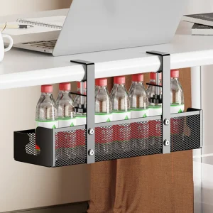 Alternative view of Under skrivbord kabelförvaringskorg i metall