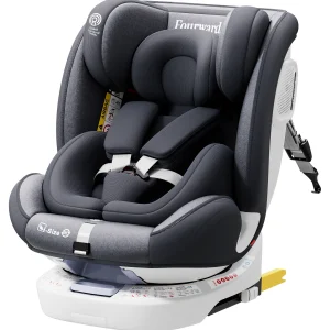AP01 KL001B Bilstol för barn, 360° roterande, 5-punktsbälte, 9–36 kg, 0–12 år, ECE ISOFIX